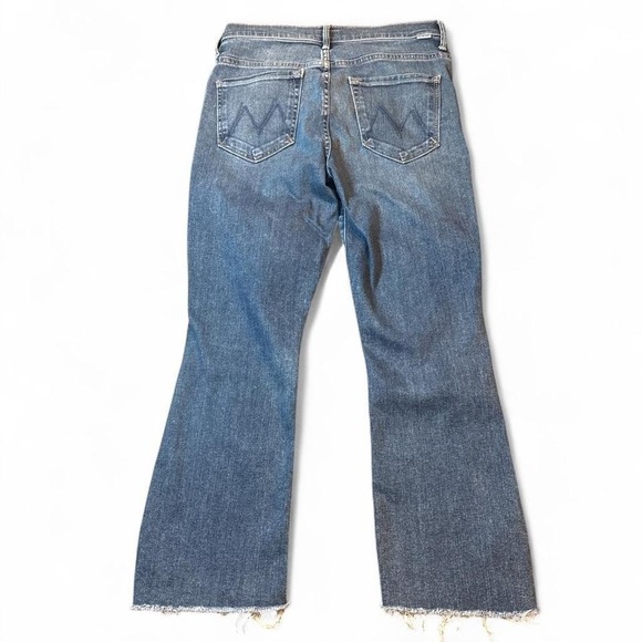 Mother Insider Crop Step Fray Jeans 28 Mid Rise Bootcut Raw Hem - Picture 3 of 8